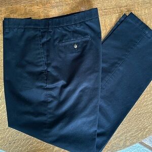 3/$15 HAGGAR PREMIUM NO-IRON BLACK MENS PANTS 38x34 - 4 Pockets Crease like new!
